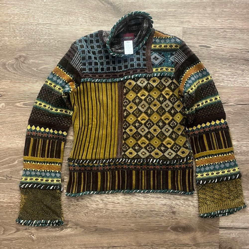 Kenzo Paris Patchwork Sweater Size S